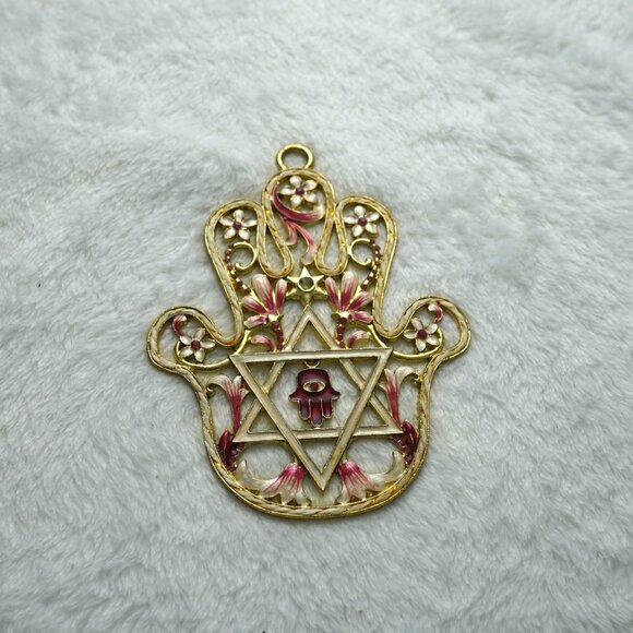 Decorative Hamsa Wall Art Hand of Fatima Mixed Designs - Picture 1 of 3